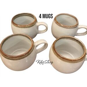 Hearth & Hand 2pc 10oz Stoneware Reactive Glaze Round Mug Set Cream